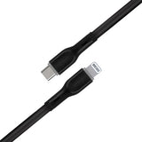 Cable BRobotix de Conector USB-C 3.0 a Lightning, 1m, Carga rápida. Color Negro.