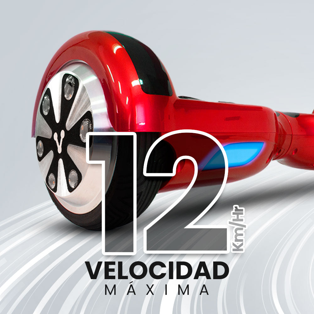Vorago HB-200-RD scooter auto balanceado Scooter de auto-equilibrio 12 kmh 4400 mAh Rojo, 120 kg, Monocromático, Patrón 