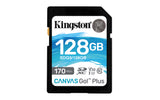 Kingston Technology Canvas Go! Plus Tarjeta SDXC Canvas Go Plus 170R C10 UHS-I U3 V30 de 128 GB Memoria Flash 128 GB SD 170 MB/s 90 MB/s