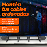 Intellinet Panneau de gestion des câbles 19", 1U, 4 anneaux plastiques longs, noir Accesorios para rack Panel de ge