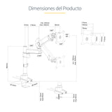 StarTech.com Brazo de Soporte para Monitor - Articulado - con 2 Puertos USB 3.0 - Premium Soportes para monitores 1 86,4