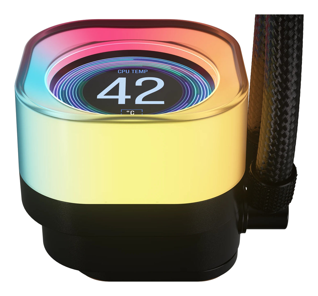 Corsair iCUE LINK TITAN 240 RX LCD Procesador Enfriador de aire 12 cm Negro 1 pieza(s), 300 RPM, 2100 RPM