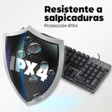 Manhattan Teclado gaming — Edición Base Metálica Teclado Juego Alámbrico USB QWERTY