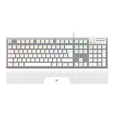 Balam Rush BR-936798 teclado Juego USB Blanco, Tamaño completo (100%), Alámbrico, Interruptor mecánico
