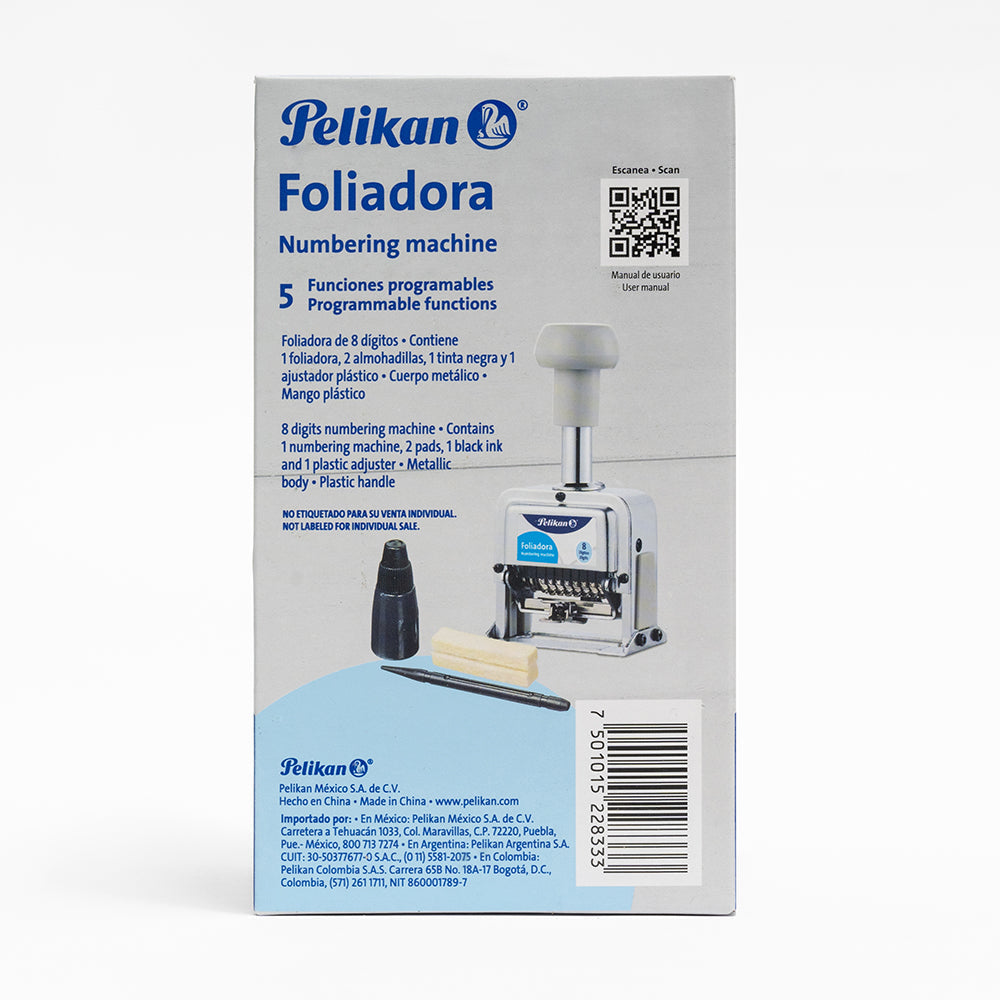 Foliador automatico 8 digitos Pelikan 1