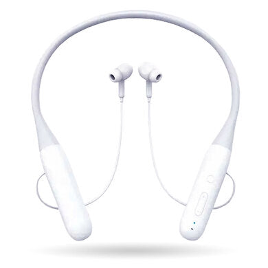 Audifono Brobotix inalambrico TWS deportivo con banda para cuello color Blanco