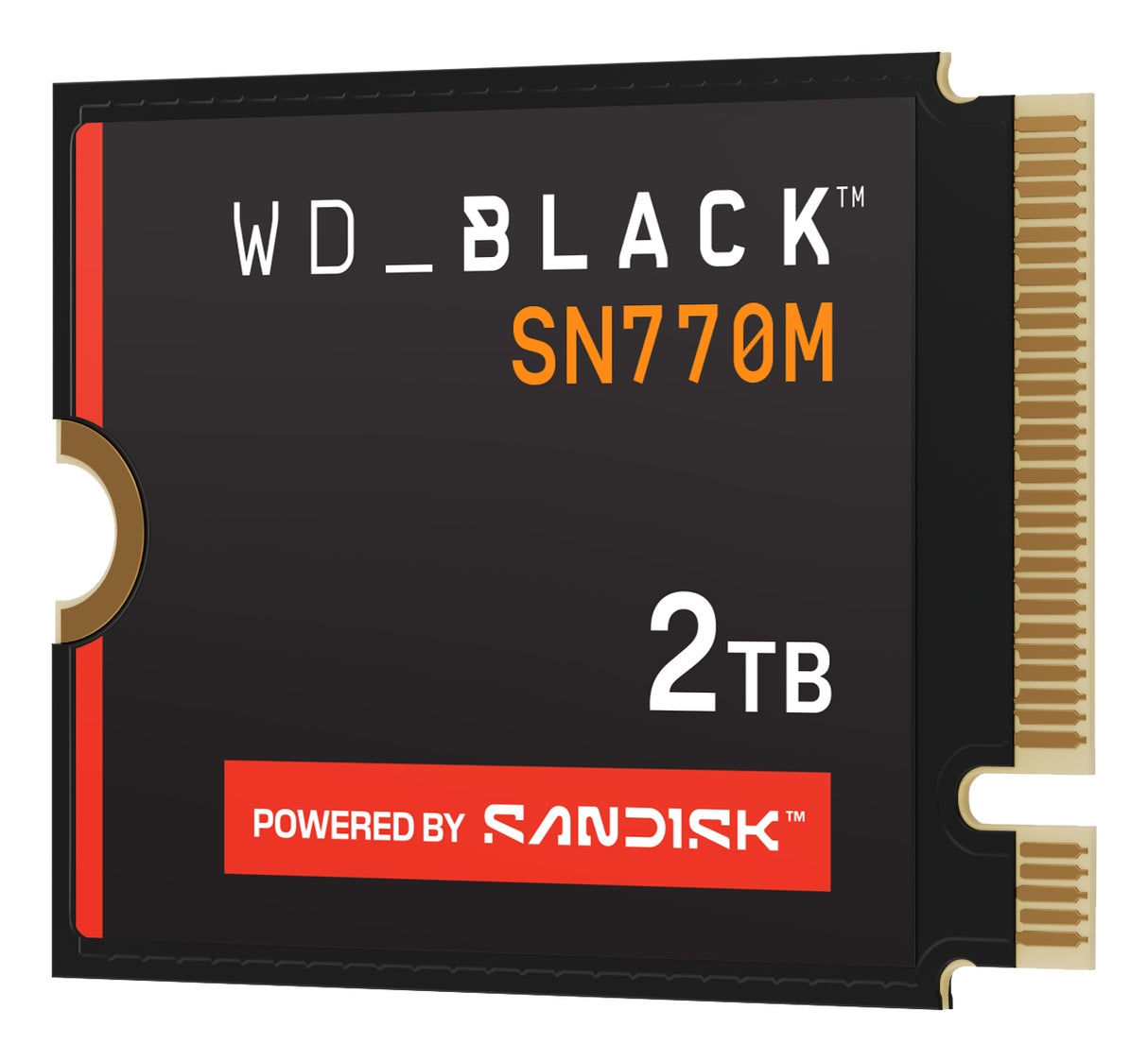 WD SSD Interno Black SN770M 2TB M.2 2230 NVMe PCIe Gen4, Lect. 5150MB/s, Escr. 4850MB/s, TBW 1200