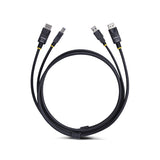 StarTech.com Cable KVM DisplayPort y USB 3.0 5Gbps de 1,8m - 4K 60Hz - Cable Combo DP 1.2 y USB para Switch Conmutador K