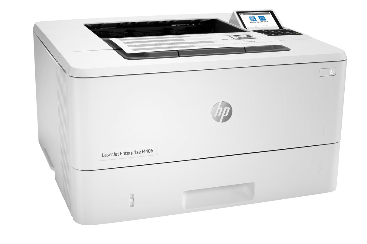 HP LaserJet Enterprise M406dn Blanco y negro Impresora, Solo Ethernet; A doble cara Impresora Laser Blanco