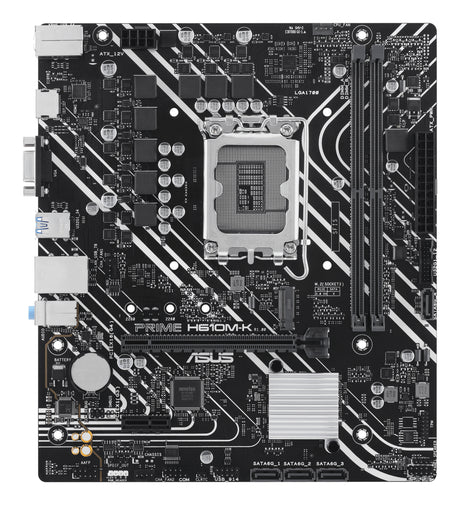 ASUS Prime H610M-K Intel H610 LGA 1700 Micro ATX, Intel® Celeron®, DDR5-SDRAM, DIMM