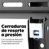 Manhattan Soporte de pared para TV/monitores (Fijo), pantallas 60"–100", Compatibilidad VESA: de 200x200 a 900x600 mm (verifique las dimensiones de los cuatro orificios de montaje traseros), carga máxima 50 kg, negro Monitor negro