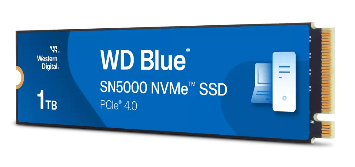 Western Digital Blue SN5000 1 TB M.2 PCI Express 4.0 NVMe, 5150 MB/s, WDS100T4B0E