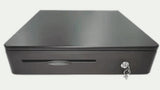 Evotec EV-3003 cajón de efectivo Cajón de dinero manual y automático, Plástico, Negro, 405 mm