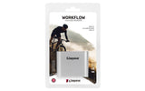 Kingston Technology Lector de tarjetas microSDHC/SDXC UHS-II de doble ranura para flujo de trabajo USB 3.2 Gen 1 hubs de interfaz Negro, Plata China 50 mm 62,9 mm