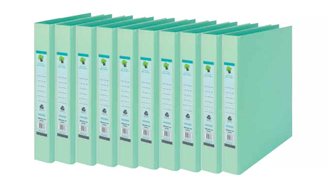 Techmakro KITCARP10-1VD carpeta de cartón Carta Verde, Anillo redondo, Almacenamiento, Cloruro de polivinilo (PVC)