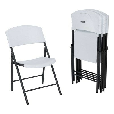 Lifetime Silla Plegable 2810, 83.9 cm, Blanca, Metal y Plástico