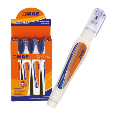 MAE CPM-128 corrector líquido tipo bolígrafo