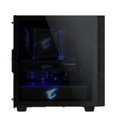 GIGABYTE GB-AC300G carcasas ordenador Vidrio, Plástico, Acero Midi Tower PC Negro