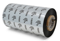 Zebra 1600 Wax Cinta Adhesiva 300 m 11 mm 24 pieza(s) Negro