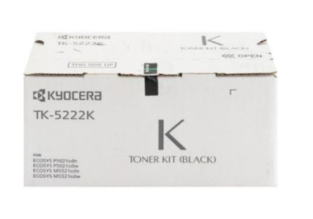 KYOCERA TK-5222K Cartucho de Tinta P5021cdn/P5021cdw/M5521cdn/M5521cdw 1200 páginas Original Negro
