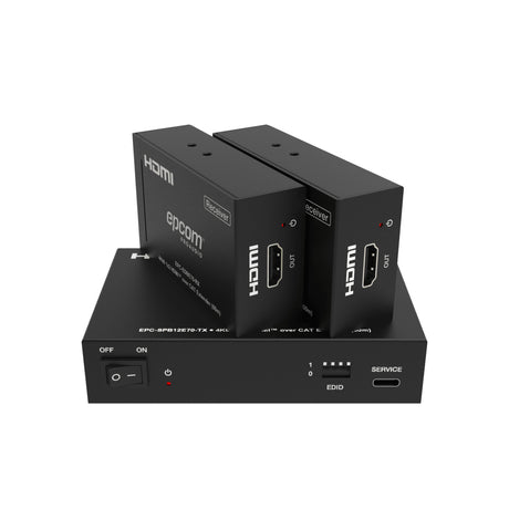 Epcom EPC-SPB12E70 extensor audio/video Transmisor y receptor de señales AV Negro
