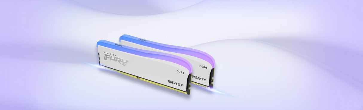 Kingston Technology 8GB 3600MT/s DDR4 CL17 DIMM FURY Beast blanco RGB SE Memoria RAM 17 8 GB 1 x 8 GB DDR4