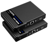 Extensor de Video HDMI sobre IP 4K 30 Hz hasta 70m en 1080p y 40m en 4K con Cat 6/6A/7, Cero Latencia, Soporta KVM, HDR,