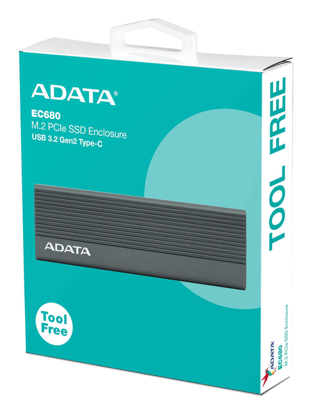 ADATA EC680 cajas para discos duros externos 1 M.2 cm (M.2") PCI Express 30,42,60,80 mm