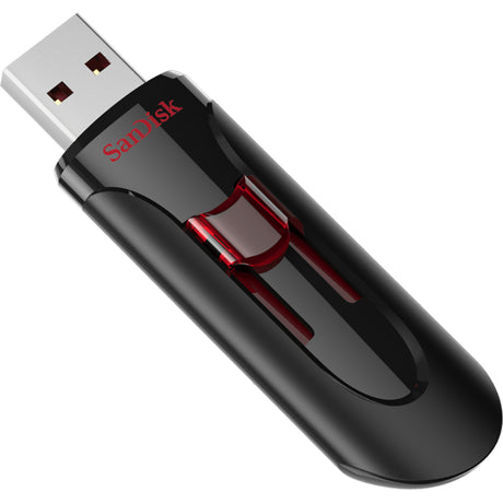 SanDisk UFM 64GB USB CRUZER GLIDE 3.0 unidad flash USB USB tipo A 3.2 Gen 1 (3.1 Gen 1) Negro, Rojo, Deslizar