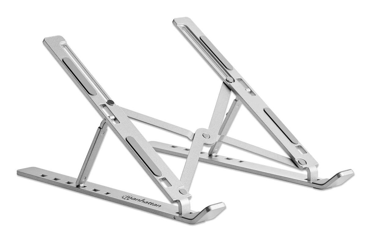 Manhattan 462600 Laptop Soporte para ordenador portátil Aluminio Aluminio, Silicona, Acero 39,6 cm (15.6")