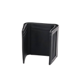 Cartera Athens Negra de Piel con Compartimento de Micromalla para ID. Doblable en 3 Partes con Divisor de Billetes. Pocket Wallet
