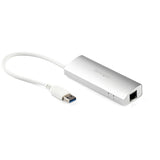 StarTech.com Hub Ladrón USB 3.0 de 3 Puertos con Adaptador de Red Ethernet Gigabit - Hub Concentrador USB-A - Alimentado por el Bus - 5Gbps - Hub USB Portátil - Carcasa Resistente tarjetas de red Alámbrico USB Ethernet 1