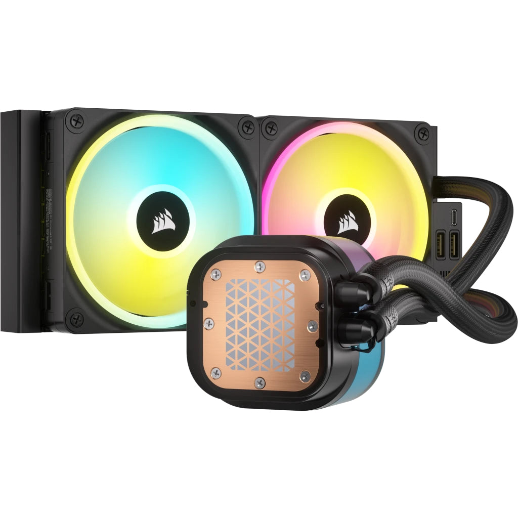 Corsair CW-9061007-WW sistema de refrigeración de computadora Procesador Enfriador de aire 12 cm Negro 2 pieza(s)