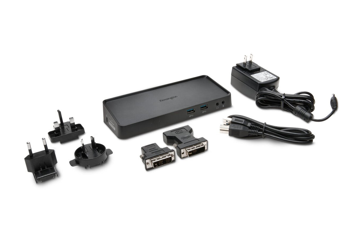 Kensington Replicador de puertos 2K dual USB 3.0 de 5 Gbps SD3600 - HDMI/DVI-I/VGA - Windows Laptop Alámbrico USB 3.2 Gen 1 (3.1 Gen 1) Type-B 4 2