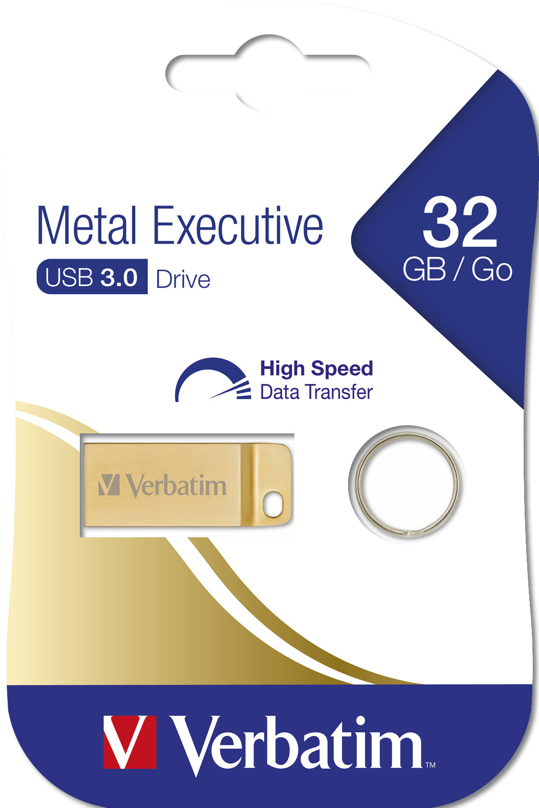 Verbatim Metal Executive 32 GB - USB 3.0 Drive – Gold Memoria Flash 32 GB USB tipo A 3.2 Gen 1 (3.1 Gen 1) 80 MB/s