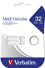 Verbatim Metal Executive - Unidad USB de 32 GB - Plata