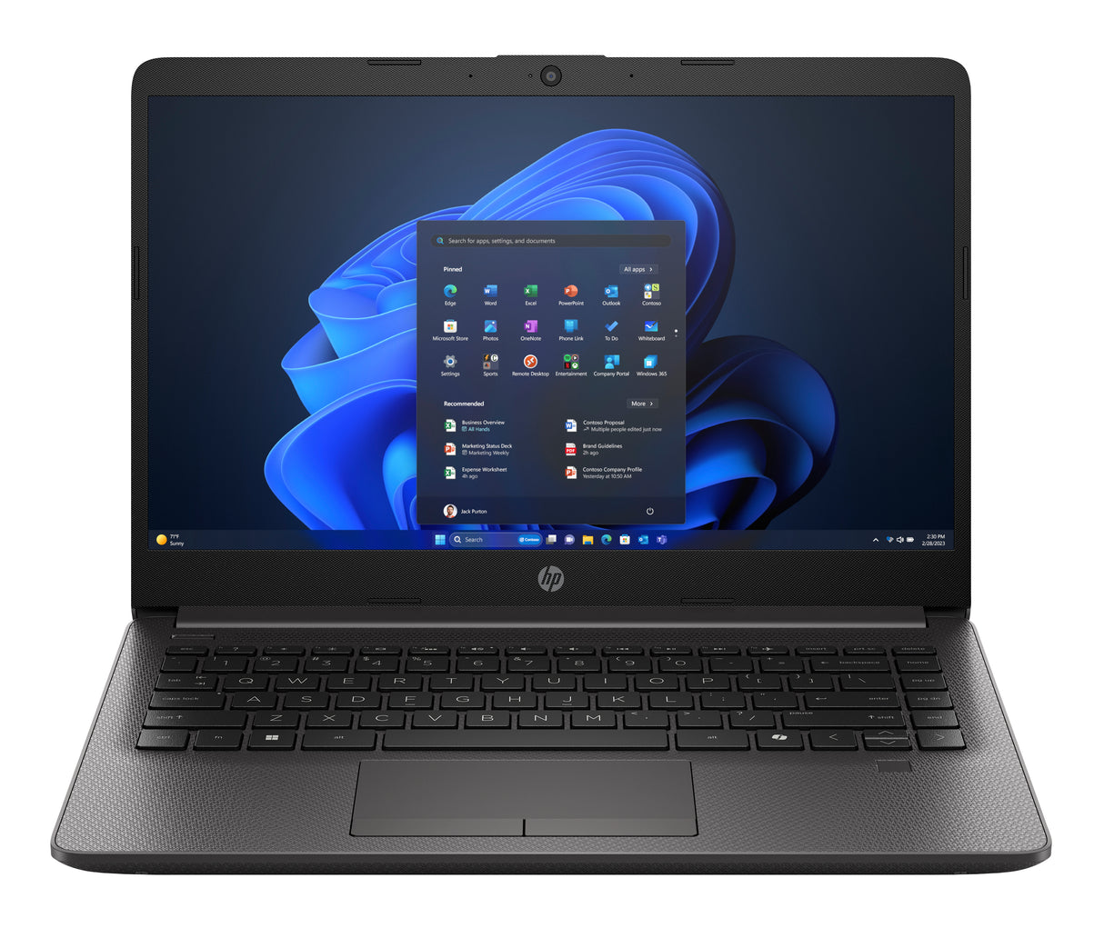 HP 240R G9 Intel® Core™ i3 i3-1315U Computadora portátil 35.6 cm (14") HD 8 GB DDR4-SDRAM 256 GB SSD Wi-Fi 6 (802.11ax) Windows 11 Home Negro