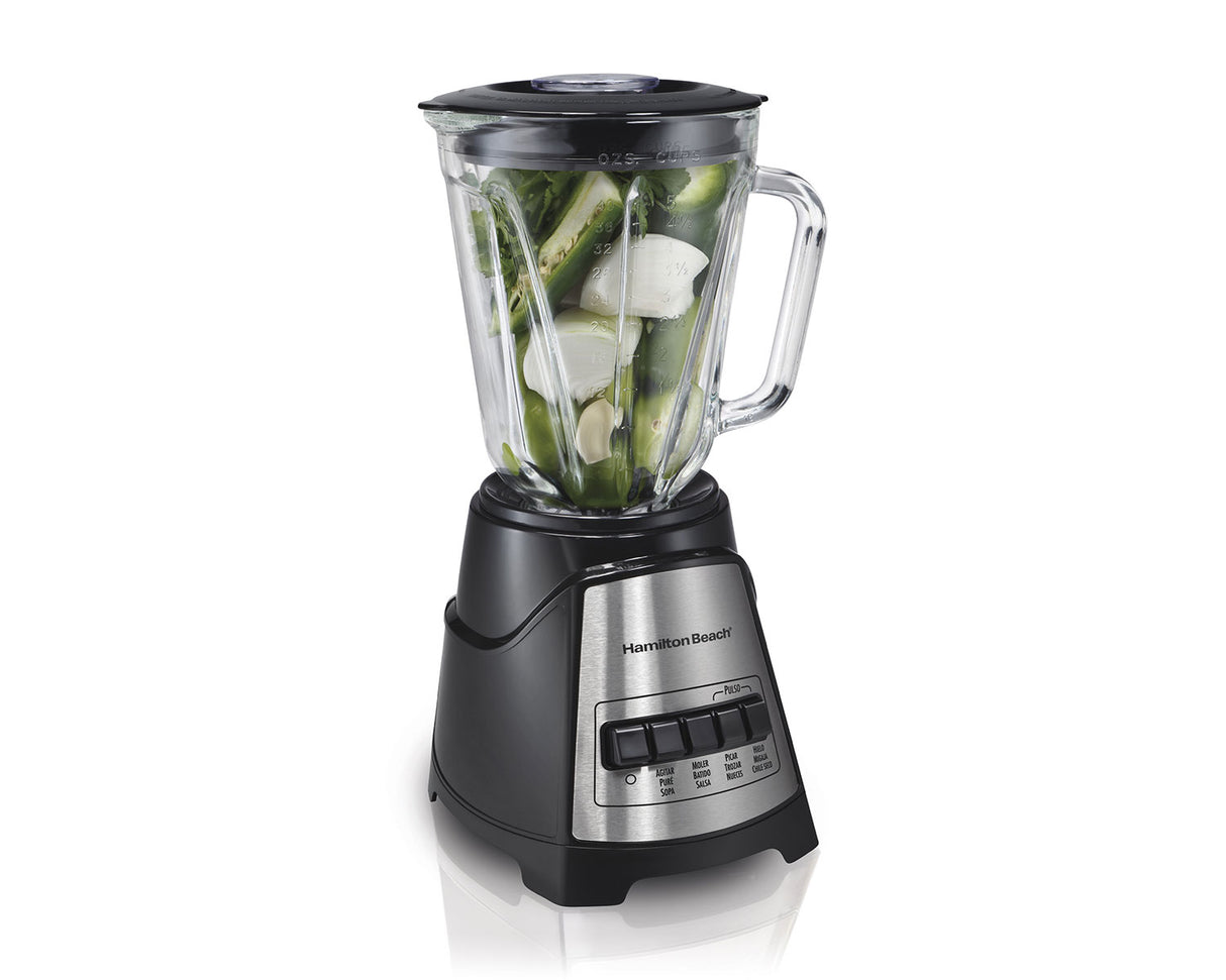 Hamilton Beach 58148-MXR licuadora 1.2 L Batidora de mesa 650 W Negro, Función de pulso, Picahielos