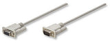 304344 - Manhattan 3m Serial Cable Cable Gris 3 m DB9 M DB9 FM
