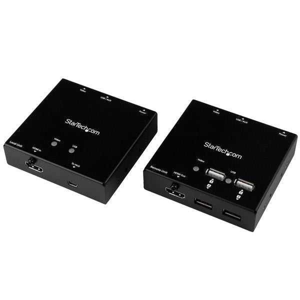 StarTech.com Extensor HDMI por Cable CAT6 con Concentrador USB de 4 Puertos - 50m - 1080p audio/vídeo extendedores Transmisor y receptor de señales AV Cat5, Cat5e, Cat6 50 m 60 Hz