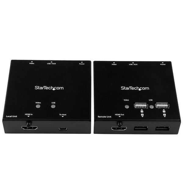 StarTech.com Extensor HDMI por Cable CAT6 con Concentrador USB de 4 Puertos - 50m - 1080p audio/vídeo extendedores Transmisor y receptor de señales AV Cat5, Cat5e, Cat6 50 m 60 Hz
