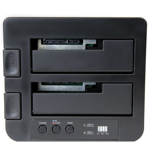 StarTech.com Duplicador Clonador Autónomo de Discos Duros o SSD SATA - Copiador de 2 Bahías - Base de Acoplamiento USB 3