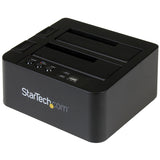 StarTech.com Duplicador Clonador Autónomo de Discos Duros o SSD SATA - Copiador de 2 Bahías - Base de Acoplamiento USB 3