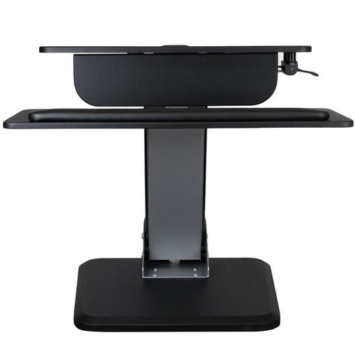 StarTech.com Estación de Trabajo de Pie y Sentado Muebles y soportes para dispositivos multimedia Negro, Plata Panel pla