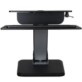 StarTech.com Estación de Trabajo de Pie y Sentado Muebles y soportes para dispositivos multimedia Negro, Plata Panel pla