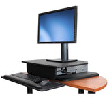 StarTech.com Estación de Trabajo de Pie y Sentado Muebles y soportes para dispositivos multimedia Negro, Plata Panel pla
