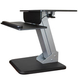 StarTech.com Estación de Trabajo de Pie y Sentado Muebles y soportes para dispositivos multimedia Negro, Plata Panel pla