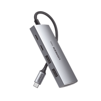 Ugreen 30758 hub de interfaz USB Tipo C 10000 Mbit/s Gris