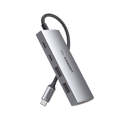 Ugreen 30758 hub de interfaz USB Tipo C 10000 Mbit/s Gris