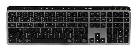 Acteck Inspire Krea TI755 teclado Hogar / Oficina RF inalámbrico + bluetooth QWERTY Español Negro, Gris